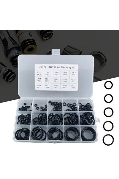 Choice ALLOYSEED 200Pcs/box O Ring Set Gaskets Boxed Seal Nitrile Bands Water...