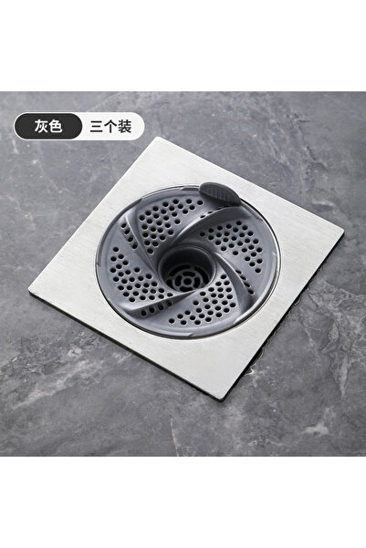 Choice Gray 3-pack Swivel Sewer Strainer Silicon Floor Drain Filter Strainers...