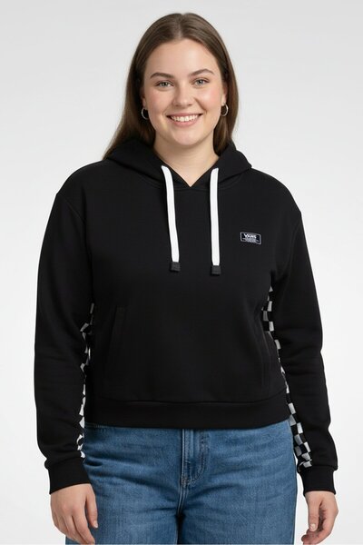 Vans Women Brand Logo Long Sleeve Hoodie, Black