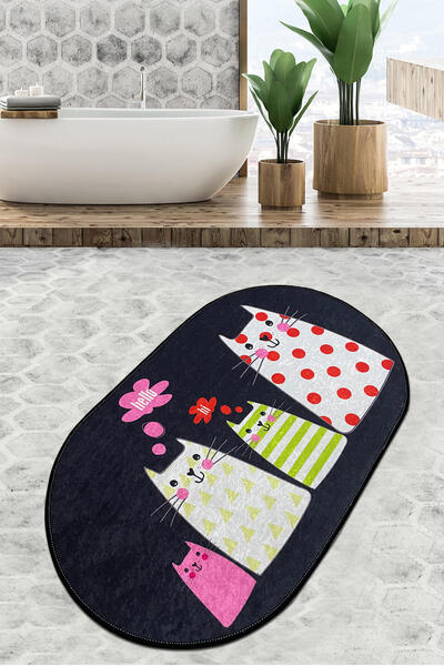 FARİKA Bathmat Non-Slip Underside Size: 80 X 100 Cm Multicolor