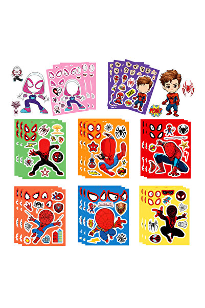 Choice1 8sheets 8/16Sheets Marvel Spider-Man Cartoon Puzzle Stickers The Aven...