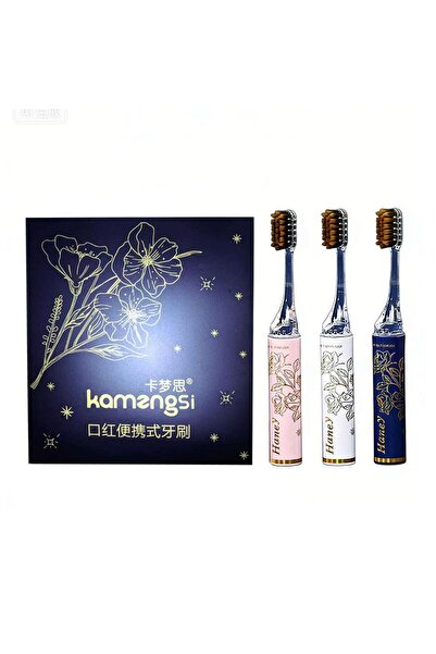 Choice 3pcs 1set Luxury Lipstick Style Soft Hair Folding Toothbrush Portable ...