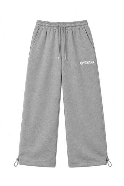 zaee Pantaloni de trening largi, ajustabili, cu broderie Yamaha