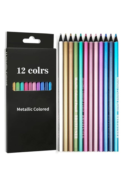Choice 12pcs 12 Color Metallic Colored Pencils Drawing Sketching Set Painting...