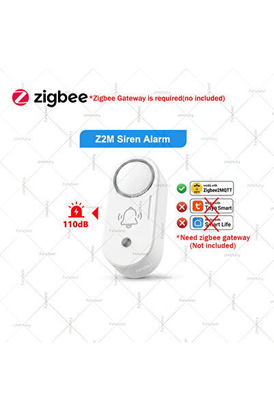 Choice جهاز إنذار Z2M سيرين ذكي بتقنية زيجبي لأمن المنزل مع تنبيهات ضوئية، وم...