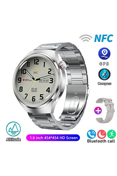 choice2 ساعة ذكية NFC Watch 4 Pro سوداء بحزام فولاذي، إصدار 2025 الجديد، ساعة...