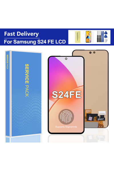 Choice شاشة عرض AMOLED LCD سوداء بدون إطار لهاتف S24 FE 5G مع لوحة لمس رقمية ...