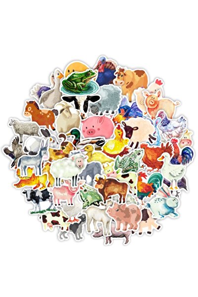 Choice 50PCS 50PCS Cute Cartoon Animal Farm Chicken, Duck and Cow Decorative ...