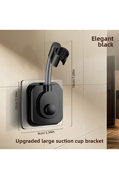Choice1 black No Drill Shower Head Holder - 720° Adjustable Shower Bracket wi...