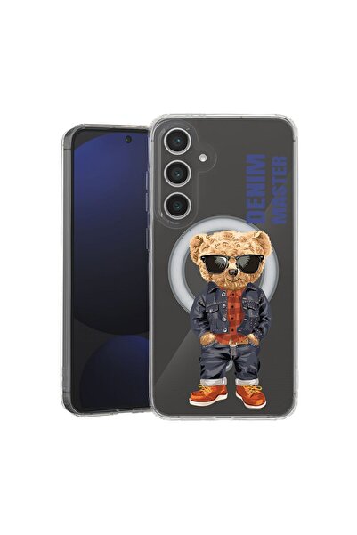 bestcase Husă pentru Samsung Galaxy A56 cu Design Denim Master - Ursuleț de p...