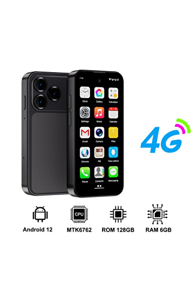 Choice4 هاتف ذكي صغير SERVO 4G LTE أسود بذاكرة وصول عشوائي 6 جيجابايت وذاكرة ...