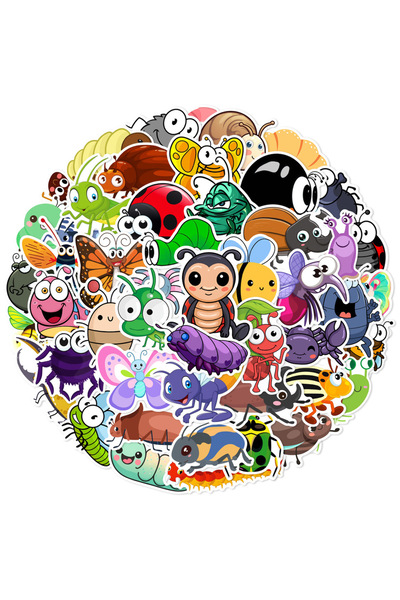 Choice 50pcs 50Pcs Mixed Worm Insects Stickers Graffiti for Waterproof DIY Ki...