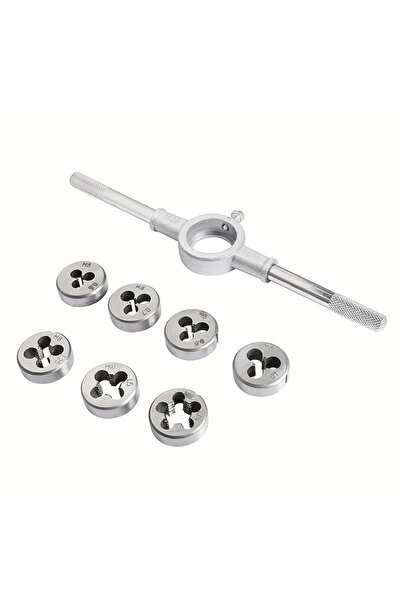Choice 8Pcs 8Pcs Threading Die Set, M3-M12 Metric Thread Dies and Die Holder,...