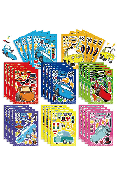 Choice1 8sheets 8/16Sheets Disney Cars Cartoon Puzzle Sticker DIY Phone Lapto...