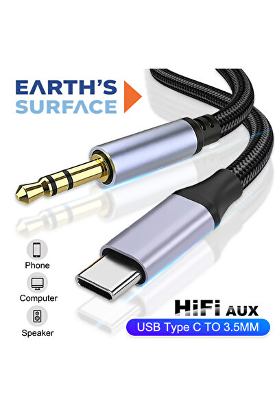 Choice كابل صوت USB C إلى 3.5 مم بطول 1 متر، محول سماعات السيارة وسماعات الرأس