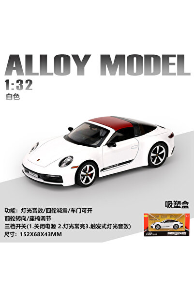 Choice with retail box 1:32 911 Targa 4S Sports Car Alloy Car Model Simulated...