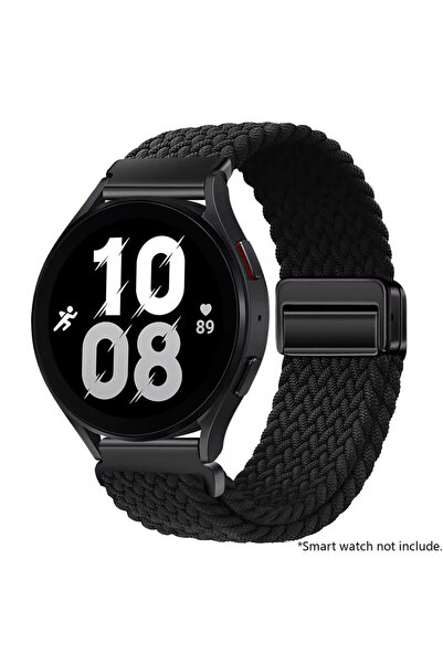 Choice12 حزام ساعة نايلون أسود 20 ملم مع مشبك 22 ملم لساعات GT6 5 4 3 46mm/4P...