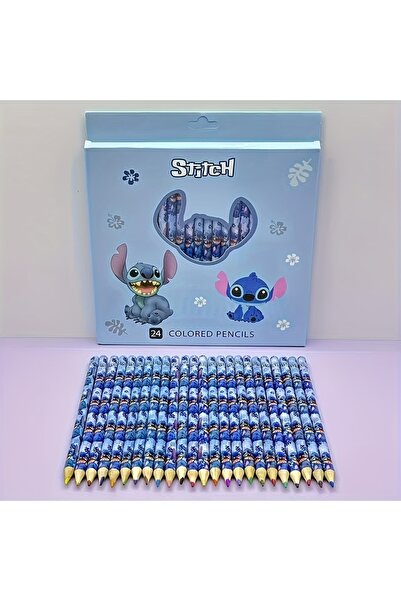 Choice 24pcs 24PCS Disney Colored Stitch Pencil Set Drawing Tools Perfect Gif...