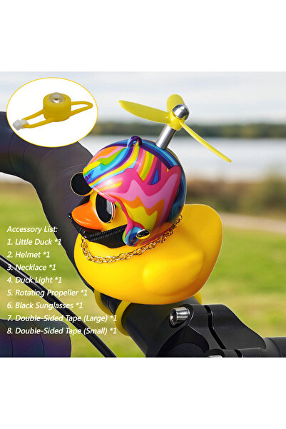 Choice8 Rainbow light Bicycle Bell Yellow Duck Cartoon Little Yellow Ducks He...
