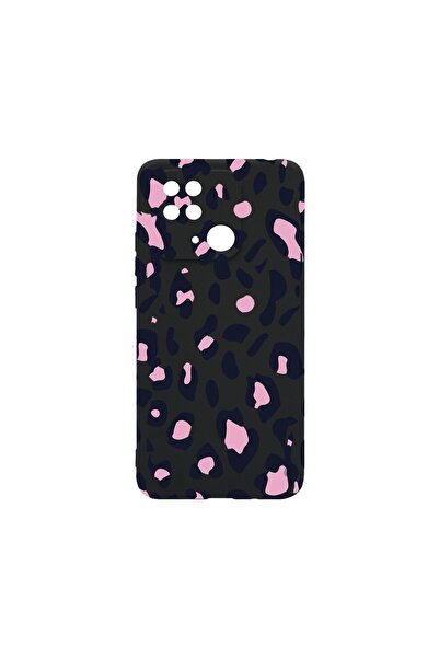 bestcase Тънък силиконов калъф 0.8ММ, съвместим с Xiaomi Poco C40, розов леоп...