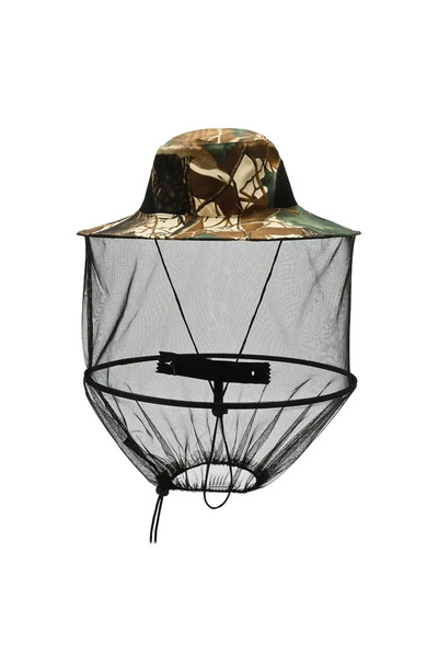 choice2 camouflage Mosquito Hat With Hidden Net Mesh Repellent Insect Bee Pro...