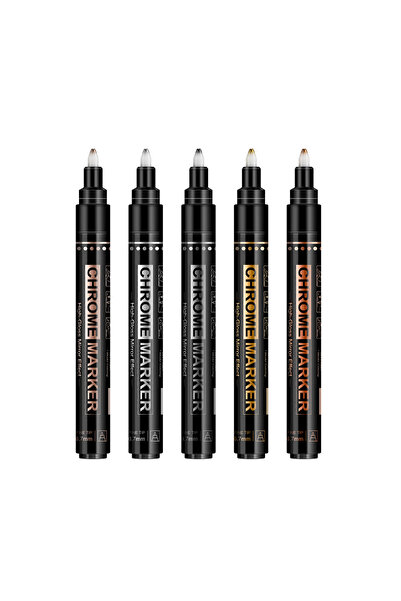 choice2 MIX-5 Pcs 1/5Pcs Chrome Mirror Markers Model Painting Metal Glass Cer...