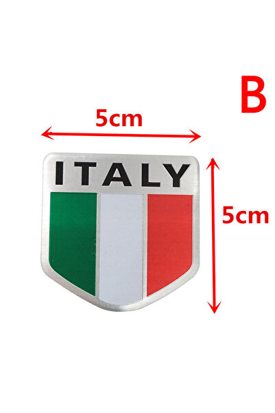 Choice4 B 3D Aluminum Car Italian Italy Map National Flag Sticker Grill Emble...