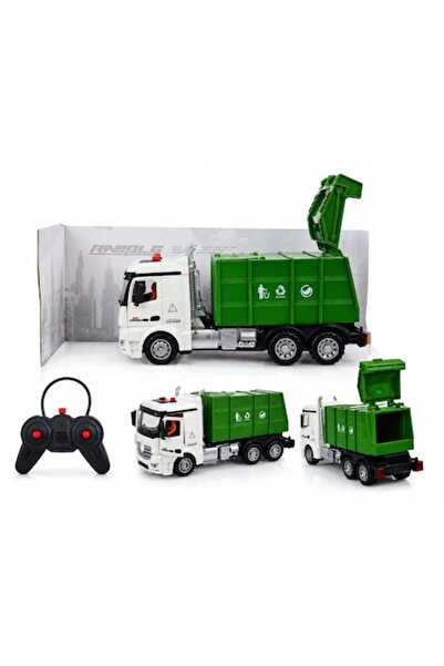 ANGMAD Camion de gunoi cu telecomandă RC, uși și compartimentul din spate car...