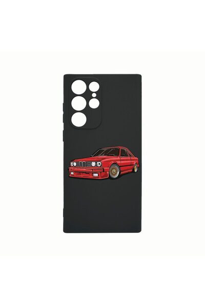 bestcase Husa Silicon, Compatibila cu Samsung Galaxy S22 Ultra, Classic Car, ...