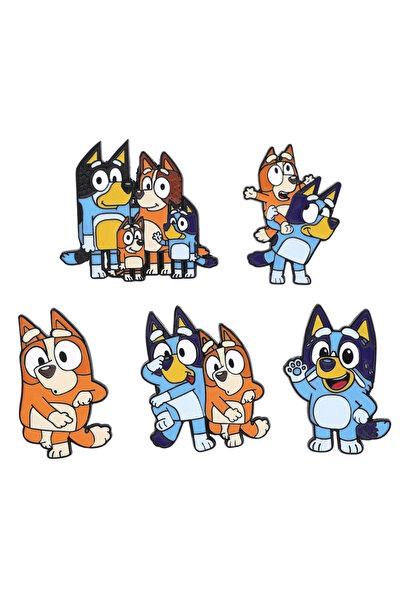 Choice 5pcs Brooches 5pcs/Set Bluey & Bingo Anime Dog Enamel Pins Set for Wom...