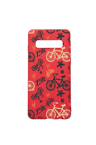 bestcase Θήκη σιλικόνης συμβατή με Samsung Galaxy S10 Plus, Bike Love, ανθεκτ...