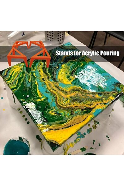 Choice Blue 4pcs Triangle Canvas Stands For Paint Pouring Sturdy Acrylic Pain...