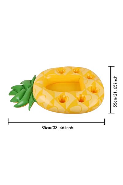 Choice حامل أكواب قابل للنفخ على شكل أناناس للشاطئ وحمام السباحة، عوامة للعب ...