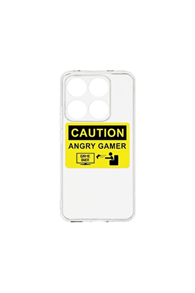 bestcase Husa pentru Xiaomi 14T, BestCase¬Æ Clear Silicon 2MM, Angry Gamer, A...