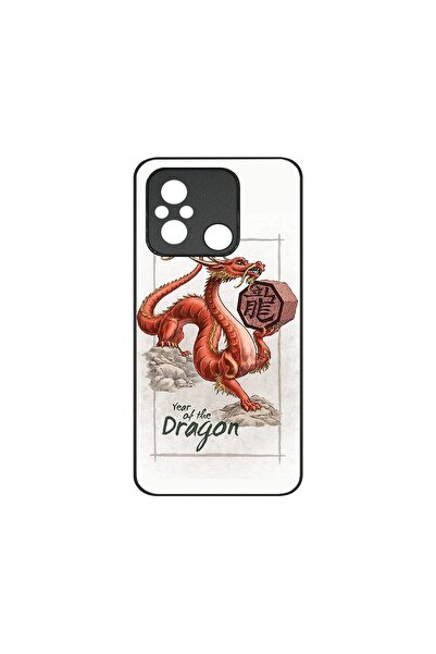 bestcase Λεπτή Γυάλινη Θήκη, Συμβατή με Xiaomi Redmi 12C, Έτος του Δράκου, Χρ...