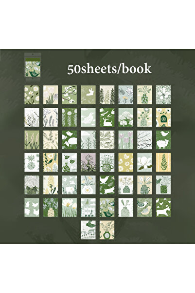 Choice3 S30909-1 Mr.Paper 50 ورقة/كتاب سلسلة أربعة مواسم مزهرة كتاب ملصقات بت...