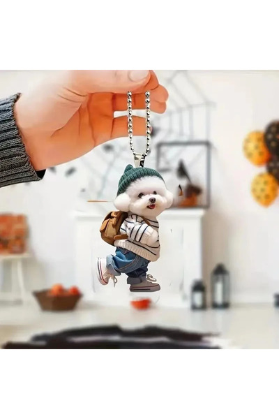 Choice1 G Creative Puppy Man Backpack Rearview Mirrors Pendant Car Hanging Or...
