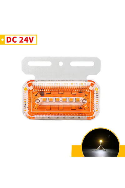 Choice7 أضواء تحذير LED دائمة الإضاءة بلون الكهرمان 24 فولت للشاحنات والمركبا...