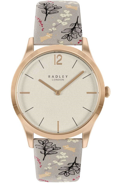 Radley Γυναικείο ρολόι 35 χιλιοστά με μπαταρία και γκρι δερμάτινο λουράκι