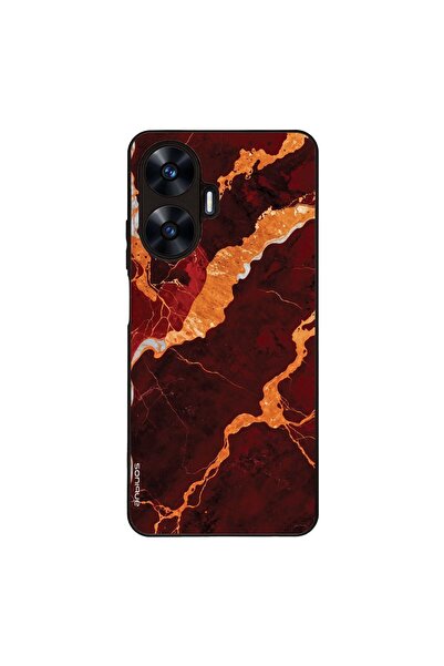 Sonique Θήκη Marble Series για Realme C55 Κόκκινο