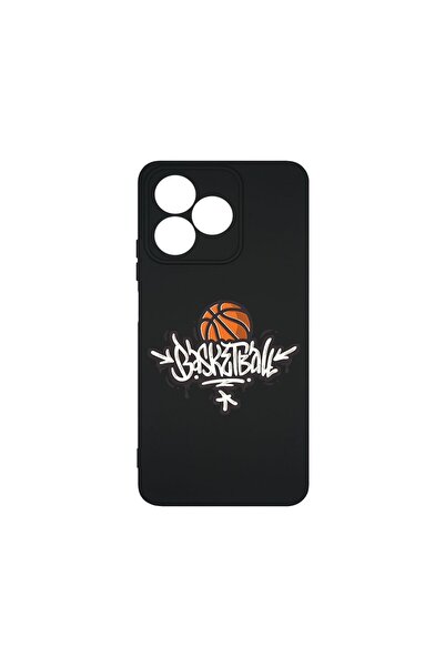 bestcase Премиум силиконов калъф, съвместим с Xiaomi Redmi 13, Баскетбол, Тън...