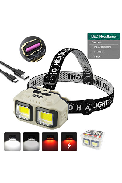 Choice مصباح رأس LED قابل لإعادة الشحن عبر USB بقوة 8 ملايين لومن، مصباح صيد ...