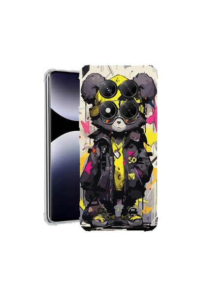 bestcase Husă pentru Xiaomi Redmi Note 15 5G cu design ursuleț de pluș, culor...