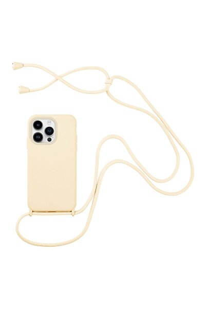 Sonique Θήκη Σιλικόνης με Κορδόνι CarryHang Apple iPhone 14 Pro Μπεζ