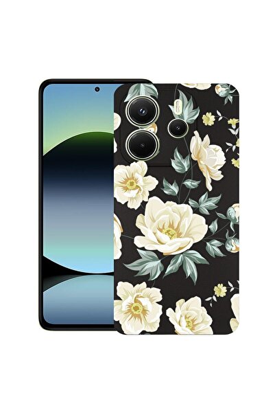 bestcase ¬Æ Husa pentru Xiaomi Redmi Note 14, Flowers, Slim Silicon 0.8MM, An...