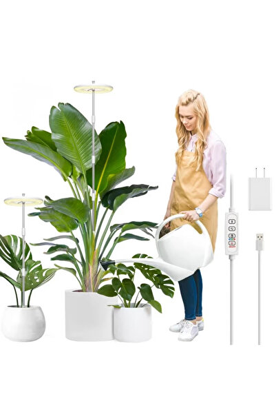 NO BREND Lampă LED pentru Plante cu Spectru Complet, 72 LED-uri, Dimabilă, cu...