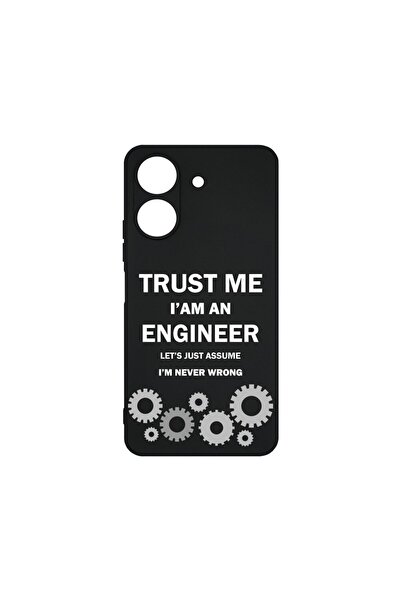 bestcase ¬Æ Husa Slim Silicon pentru Xiaomi Redmi 13C 4G, Trust me I'm an eng...