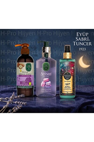 Eyüp Sabri Tuncer Moisturizing and Refreshing Set, Liquid Soap, Lotion and Bo...