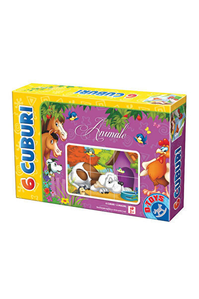 D-Toys 6 Cuburi Puzzle - Animale
