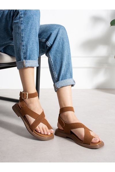 ALEMDAR AYAKKABI Sandale de damă MİRANO Taba Flip Flop